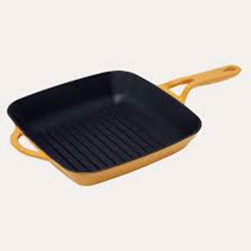 Pot Art 26 cm Parlak Sarı Kare Izgara Tava
