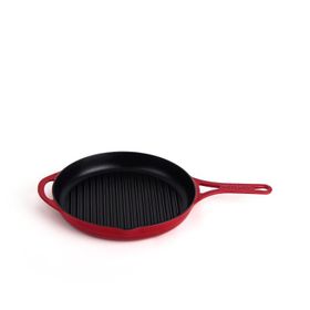 Pot Art Magma 28 cm Kırmızı Izgara Döküm Tava