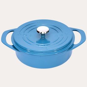 Pot Art Mavi Sığ 26 cm Döküm Tencere