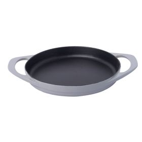Pot Art Yuvarlak Parlak Gri 22 cm Sahan