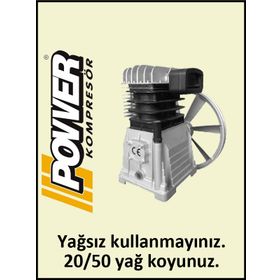 Power B3801 8 Bar 3 HP Pistonlu Kompresör Kafası