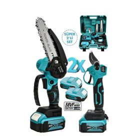 Power Black Germany 2'li Set 58 Vf 5 Ah Çift Akülü Çelik Şanzıman Şarjlı Power Dal Budama Testeresi