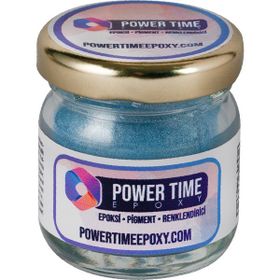 Power Time Epoxy Epoksi İçin 10 gr Turkuaz Sedefli Metalik Toz Pigment Boya