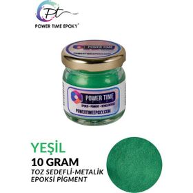 Power Time Epoxy Epoksi İçin 10 gr Yeşil Sedefli Metalik Toz Pigment Boya