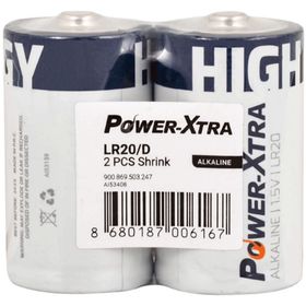 Power-xtra LR20/D 2'li Shrink Size Alkaline Pil