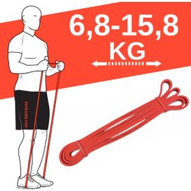 Powerband Kırmızı Light 208x13x4.5 mm Direnç Lastiği ve Egzersiz Bandı