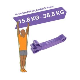Powerband Mor X-Heavy Direnç Lastiği ve Egzersiz Bandı