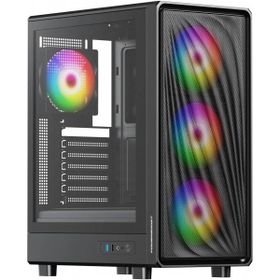 PowerBoost PB-A5065B ARGB Fanlı Siyah 650 W E-ATX Gaming Bilgisayar Kasası