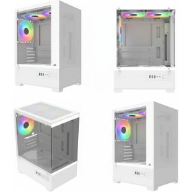 PowerBoost PB-M5001 Rainbow Fanlı 500 W Micro ATX Gaming Bilgisayar Kasası