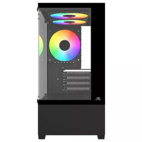 PowerBoost PB-M5001B Rainbow Fanlı 500 W Siyah Micro ATX Gaming Bilgisayar Kasası