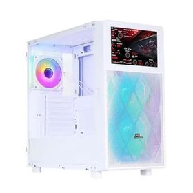 PowerBoost PB-P4367BW 3-RGB Fanlı LCD Ekranlı Gaming Mid-Tower Beyaz PC Kasası