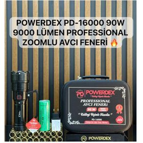 Powerdex PD-16000 9000 Lümen Profesyonel Zoomlu Güçlü Uzun Menzilli Avcı El Feneri
