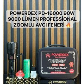 Powerdex PD-16000 9000 Lümen Profesyonel Zoomlu Güçlü Uzun Menzilli Avcı El Feneri