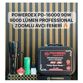 Powerdex PD-16000 9000 Lümen Profesyonel Zoomlu Güçlü Uzun Menzilli Avcı El Feneri