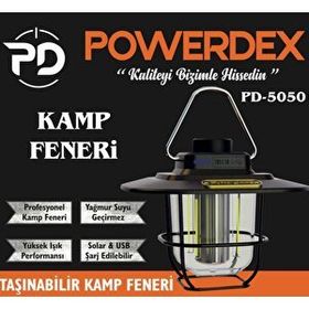 Powerdex PD-5050 Retro Lamp Su Geçirmez USB Şarjlı Çadır Kamp Feneri