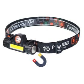 Powerdex PD-6672 Şarjlı Mıknatıslı Yağmur Suyu Geçirmez Kafa Lambası Feneri