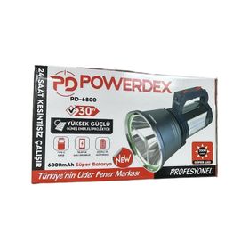 Powerdex PD-6800 Gri Yüksek Güçlü Güneş Enerjili Projektör El Feneri