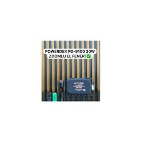 Powerdex PD-9100 30 W 2800 Lümen Zoomlu Şarjlı Profesyonel Avcı El Feneri
