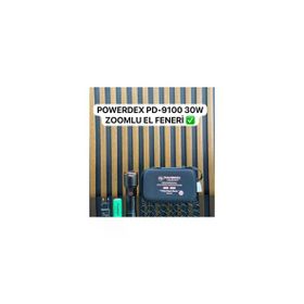Powerdex PD-9100 30 W 2800 Lümen Zoomlu Şarjlı Profesyonel Avcı El Feneri