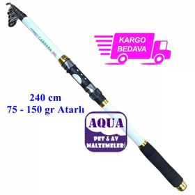 Powerex Carrera MLK 2.40 m 75-150 gr Atarlı Uzun Sap Teleskopik Olta Kamışı