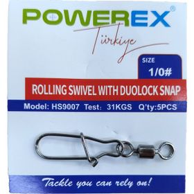 Powerex HS9007 No:1/0 Kilitli Klipsli 5'li Fırdöndü