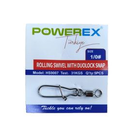Powerex HS9007 No:1/0 Kilitli Klipsli 5'li Fırdöndü