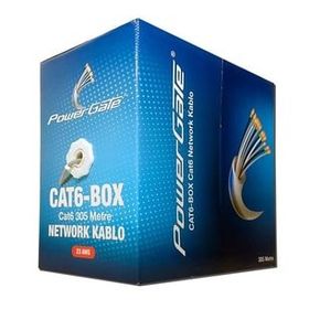 Powergate CAT6-BOX-GY UTP CAT6 23AWG 305 mt Gri Ethernet Kablosu