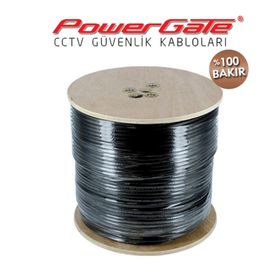 Powergate OUT 250 mt 2+1 Bakır Dış Ortam CCTV Güvenlik Kablosu