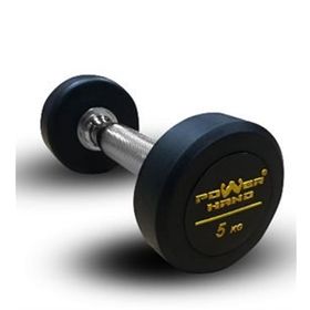 Powerhand 5 kg Profesyonel Kauçuk Kaplı Olimpik Dumbell