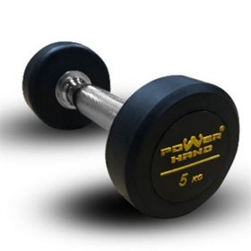Powerhand 5 kg Profesyonel Kauçuk Kaplı Olimpik Dumbell