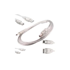 Powermaster 1.5 m Şeffaf Yazıcı USB Kablo