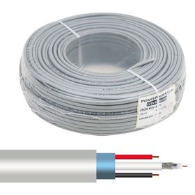Powermaster 100 m 2+1 0.22 mm CCTV CCA Gri Kamera Kablosu