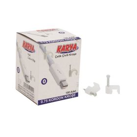 Powermaster 100'lü Paket Karya 0 Numara 4 mm 0.75 Yassı Kablolar İçin Kroşe