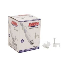 Powermaster 100'lü Paket Karya 0 Numara 4 mm 0.75 Yassı Kablolar İçin Kroşe