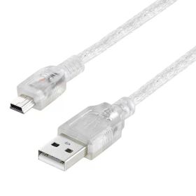 Powermaster 16731 USB 2.0 5 m Şeffaf USB Am/Mini 5 Pin Kablo