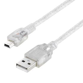 Powermaster 16731 USB 2.0 5 m Şeffaf USB Am/Mini 5 Pin Kablo