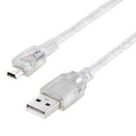 Powermaster 16731 USB 2.0 5 m Şeffaf USB Am/Mini 5 Pin Kablo