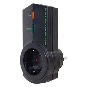 Powermaster 16A-3500 W Tekli Siyah Akım Korumalı Priz