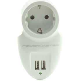 Powermaster 16A-3500 W Tekli Siyah Akım Korumalı Priz