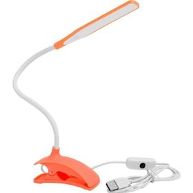Powermaster 22 cm Beyaz Esnek Akrobat USB 14 Led Mandallı 1 mt Kablo Masa Lambası