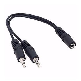 Powermaster 3.5 mm 20 cm Stereo Dişi-2x3.5 mm Stereo Erkek Y Kablo
