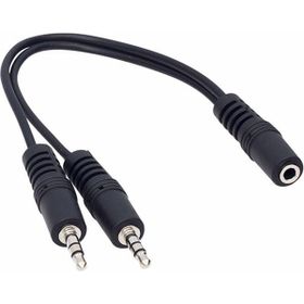 Powermaster 3.5 mm Stereo Dişi 2x3.5 mm Stereo Erkek 20 cm Kablo