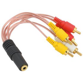 Powermaster 3.5 mm Stereo Dişi 6 Tos Erkek 5+1 Kablo