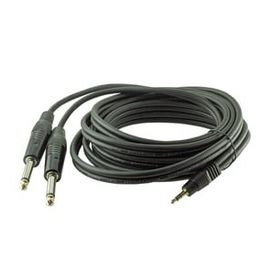 Powermaster 3.5 mm Stereo E-2x6.3 mm Mono 3 m Erkek Kablo