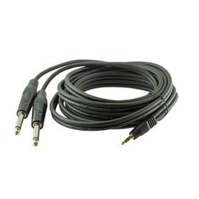 Powermaster 3.5 mm Stereo E-2x6.3 mm Mono 3 m Erkek Kablo