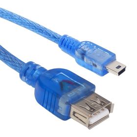 Powermaster 30 cm 5 Pin Erkek-Dişi Şeffaf iPod USB Kablo