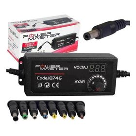 Powermaster 3V-12V 5000mA Çok Uçlu Ayarlı Kademeli Adaptör