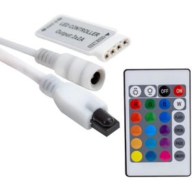 Powermaster 5-12-24 Volt 3x2 Amper Mini 24 Tuşlu Led RGB Kontrol Cihazı