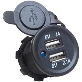 Powermaster 5 V 2.1 A 5 V 1 A Şase Tipi Oto USB Şarj