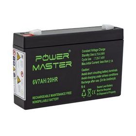 Powermaster 6 Volt 7 Amper 150x50x94 mm Akü